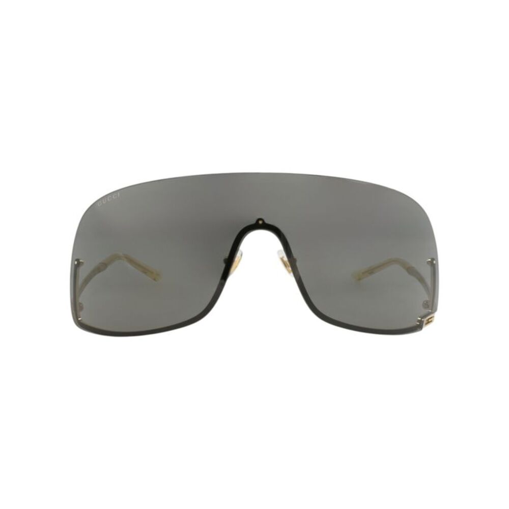 Gucci Shield-Frame Metal Sunglasses Gold Unisex-Adult